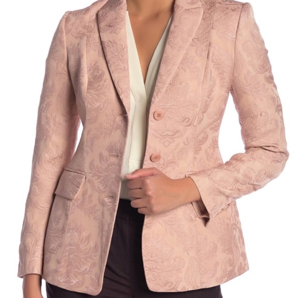 Theory Baroque Jacquard Riding Jacket - Chalk Pink
